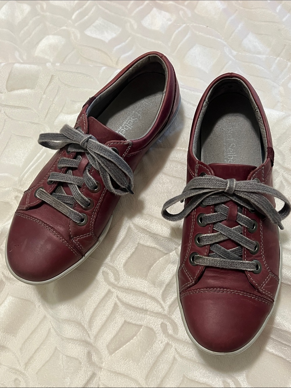 Burgundy Leather Josef Seibel Sneakers